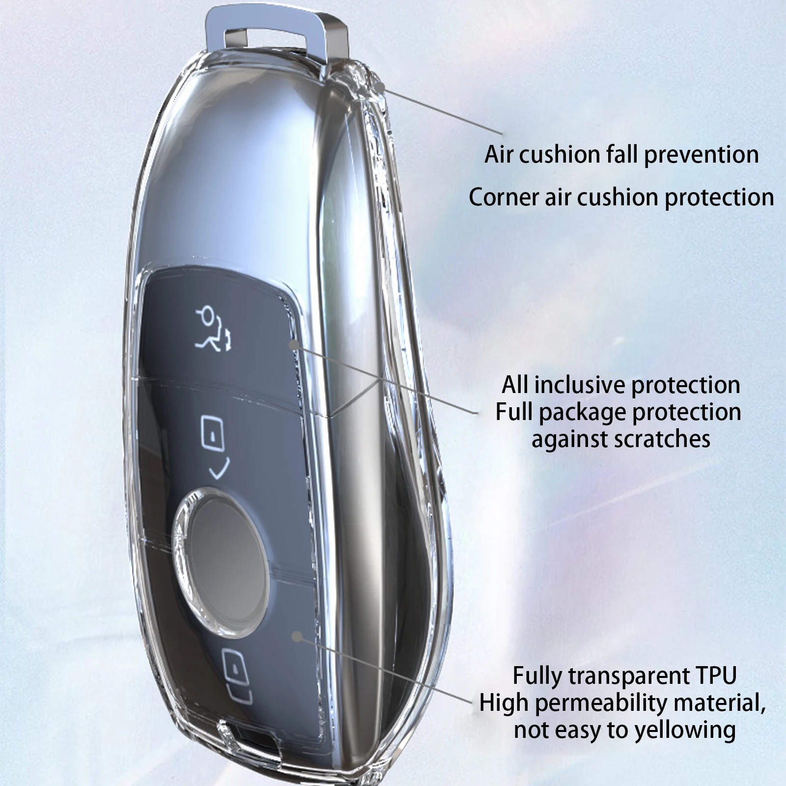 TPU Transparent Car Key Case Cover Mercedes Benz E C S GLC Class E200 E400 E63 W213 S550 S560 C260 A200 Key Shell Protector key case cover,key case,car key shell