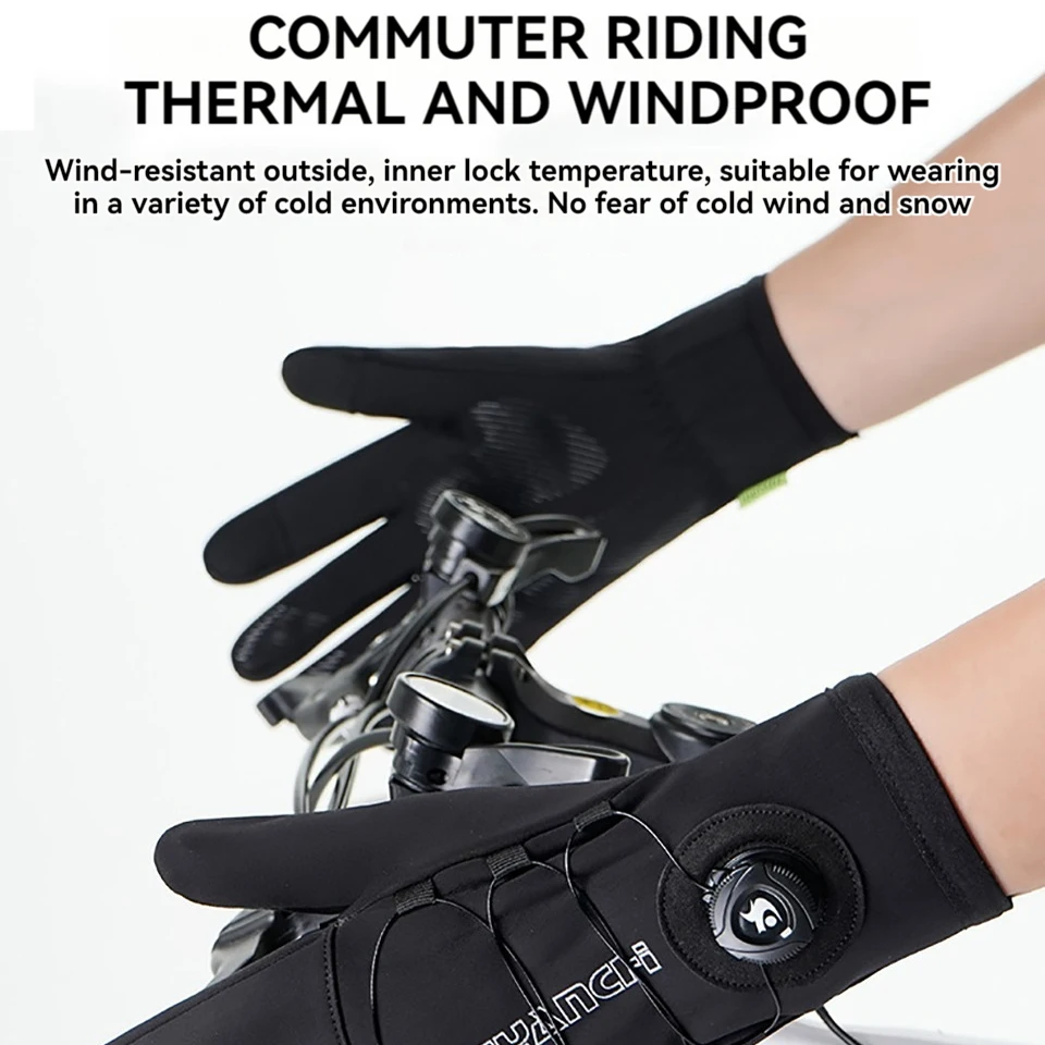 GTUBIKE Winter Men's Women Gloves Windproof Waterproof Touch Screen Warm Gloves Outdoor Sports Cycling Running Skiing Gloves 6