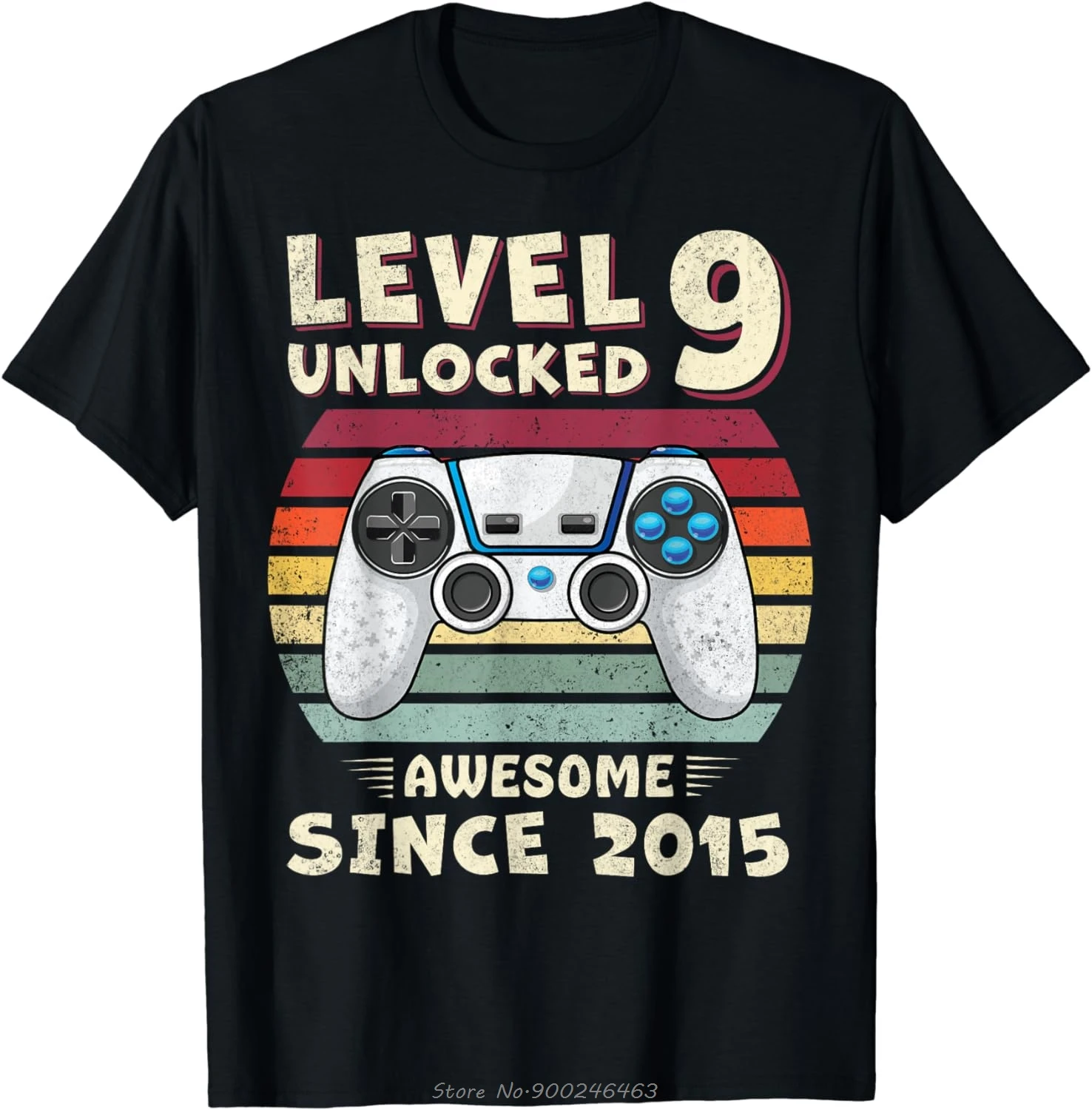 Geburtstagsgeschenk Neun 9. Geburtstag Dekoration Junge 9 Jahre 9 Jahre alt Geburtstag T-Shirt Fashion Tees Männer T-Shirt Übergroßes Baumwoll-T-Shirt – Detail 2