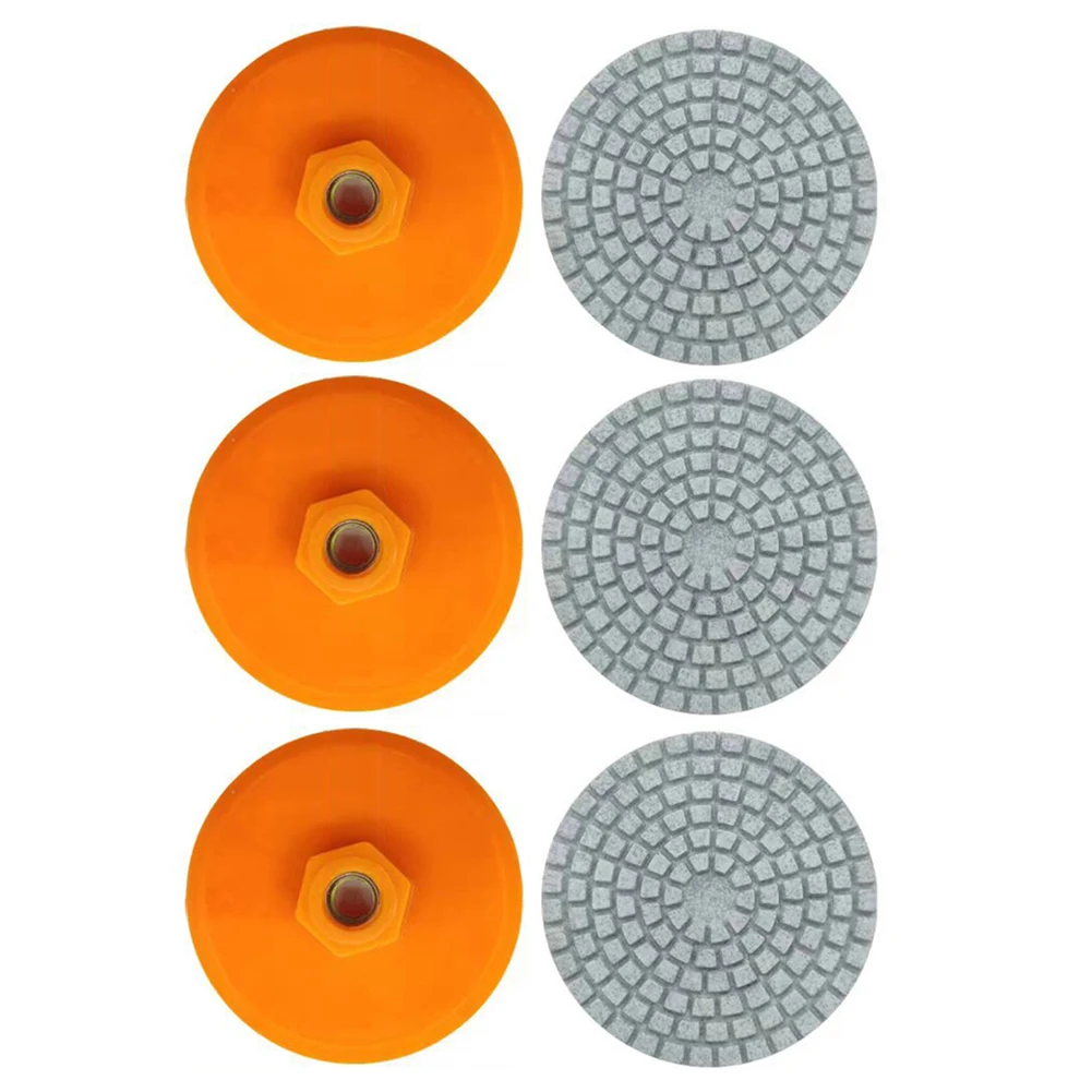 80mm 3 Inch Polishing Pad M10 Diamond Wet Dry Buff Disc Flexible Grinding Discs Polish Pad for Granite Stone Concrete Marble