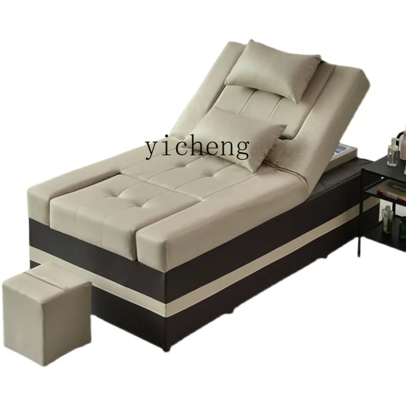 

ZC Head Therapy Pedicure Integrated Massage Couch Spa Ear Cleaning Bed Fumigation Constant Temperature Shampoo Chair