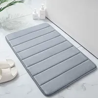 High Quality Soft Memory Sponge Stripe Bathroom Non Slip, Water Absorbent, Machine Washable Floor Bath Mat 40 X 60CM 50 X 80CM
