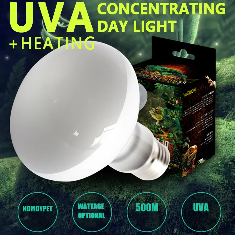 UVA Reptile Lamp Turtle Lizard Snake Reptiles E27 Heating Lamps 25-100W Amphibious Infrared Heat Light Terrarium Accessories