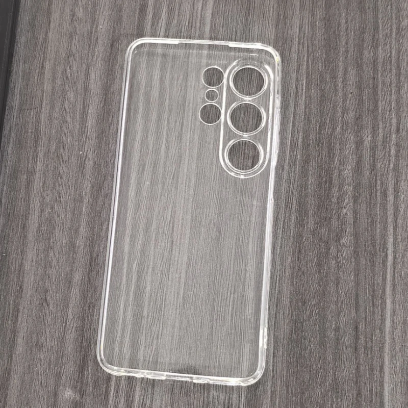 Premium Soft TPU Silicone Protective Case - Clear Black Back Shell Cover