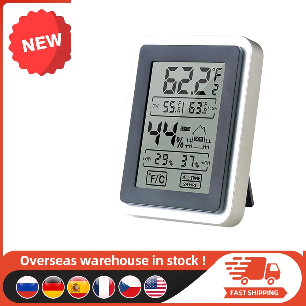 

Foldable Magnetic Stand Temperature And Humidity Meter Home Electronic Temperature And Humidity Meter Hole Multi-Scene Placement