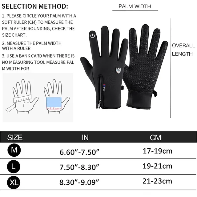 YANBIGUO Winter Thermal Cycling Gloves – Waterproof Touchscreen Non-Slip Gloves 4