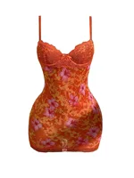 Robes d'été Sexy en dentelle pour femmes, imprimé rétro, coupe cintrée, Style station balnéaire, bretelles Spaghetti, taille haute, dos nu, Mini vêtements 1