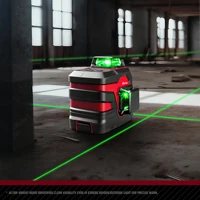 YEVOLT YVGLL4XS12 série niveau Laser vert 3 planches 12 lignes auto-nivelant 360 3D horizontale et verticale 3.6V 3Ah outils électriques 3