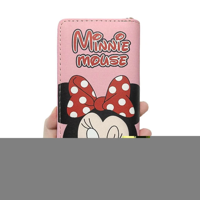 Disney2022 New Mickey Women's Wallet Cute Mini Coin Purse PU Zipper Multifunctional High Quality Luxury Fashion Women's Wallet 20-10-2.5cm
