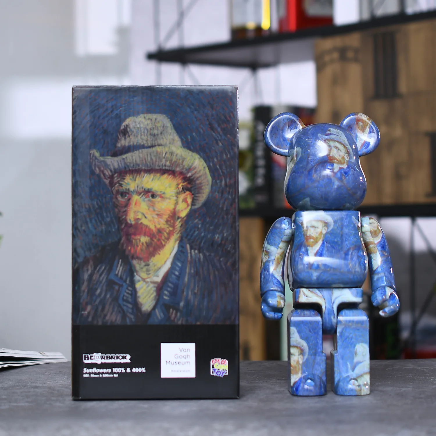 Bearbrick400% Van Gogh Sunflower Jinx Cherry Blossom