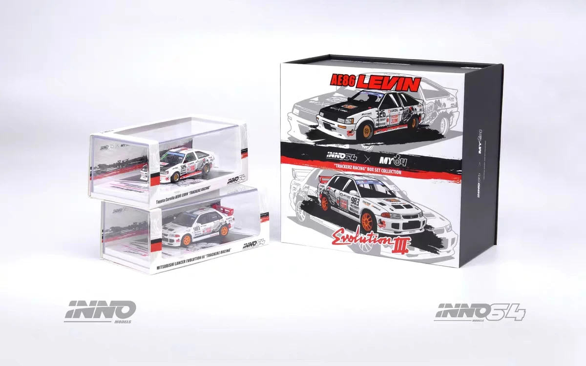 

Коллекционный подарок INNO 1/64 COROLLA AE86 Levin и MITSUBISHI EVO3