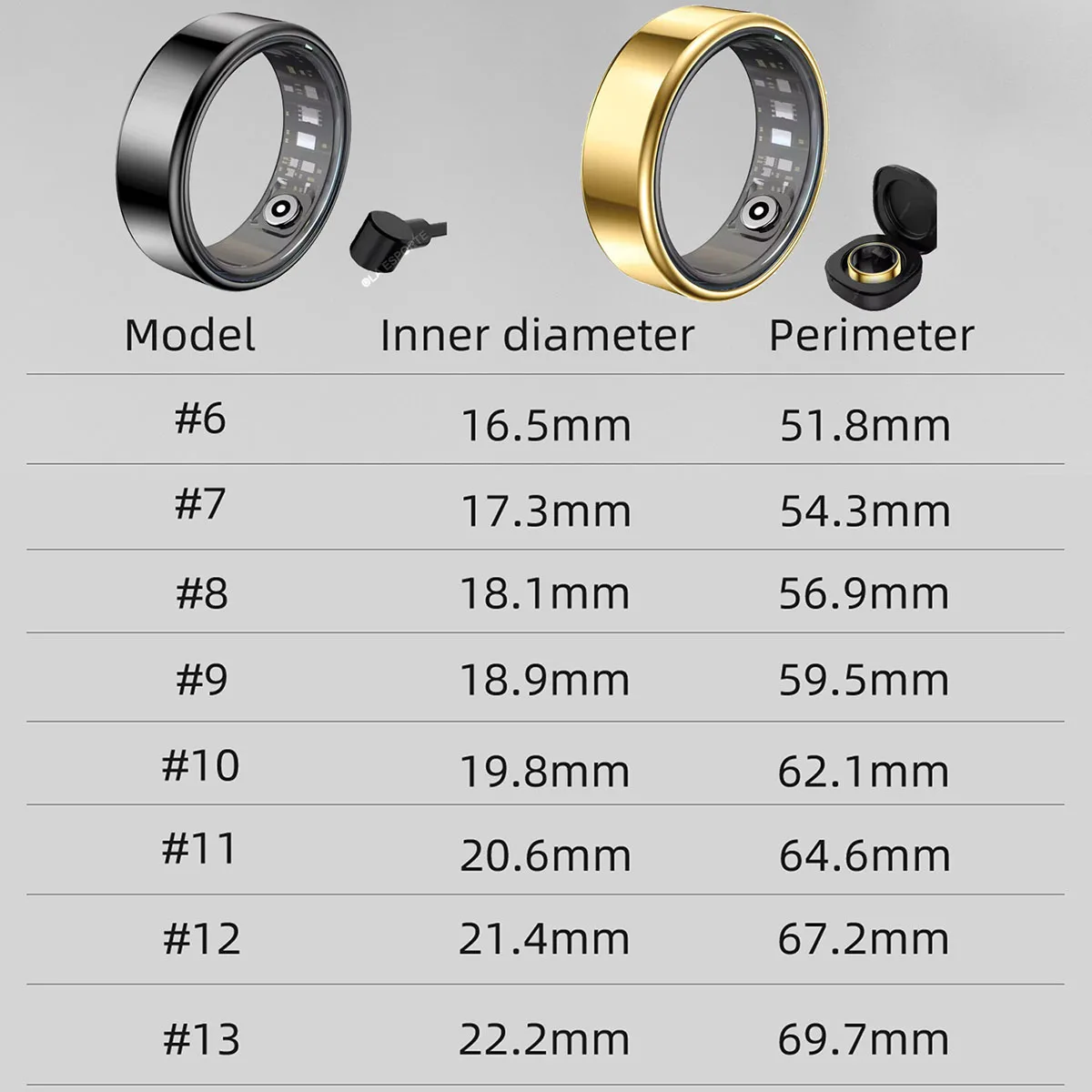 Nuovo Smart Ring Monitor sanitario impermeabile Smartring Scatta foto Esercizio Registra Anello Bluetooth Regalo di compleanno Uomo Donna - immagine 2