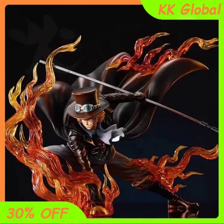 

24cm One Piece Anime Figure fire punch Sabo special effects statue Collection Ornaments PVC Model Action Figure Doll Gift Toys