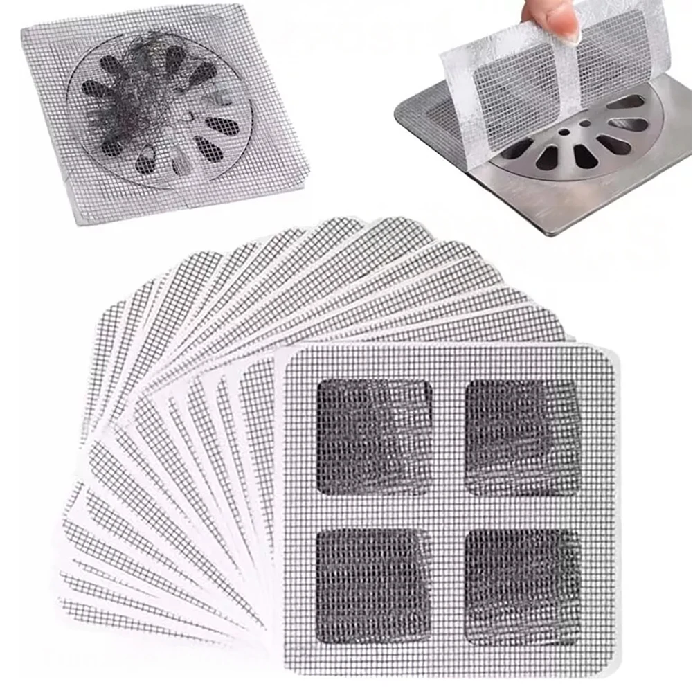 100pcs Disposable Hair Drain Catcher Mesh Anti-blocking Filter Floor Drains Sticker Shower Cover Bathroom Sink Strainer Stopper sink filter floor drain sticker shower drain catcher floor drain filter hair drain catcher hair drain filter floor drain hair catcher drain hair catcher floor drain hair filter