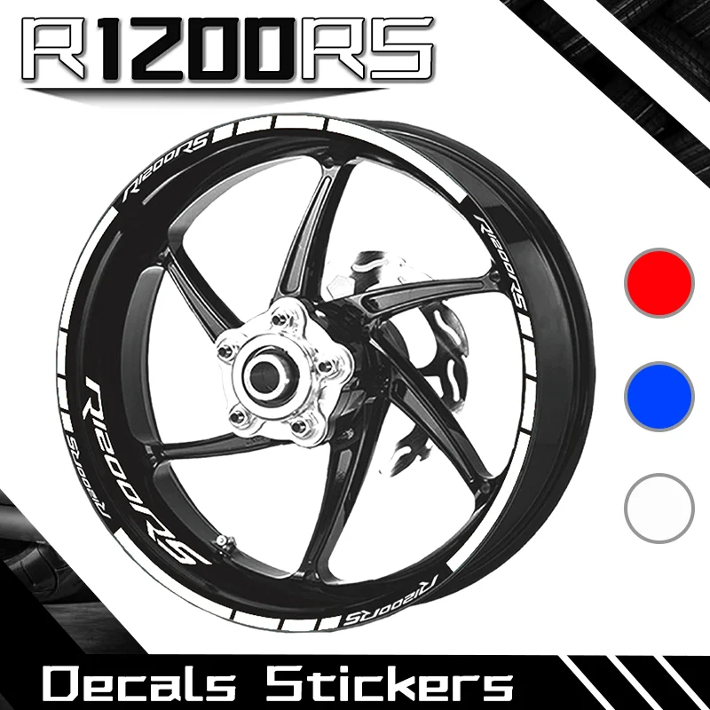 R1200RS Motorcycle Wheel Stickers Tire Stripes Reflective Waterproof Rim Wheel Decals Stickers Set For BMW R 1200RS r1200rs