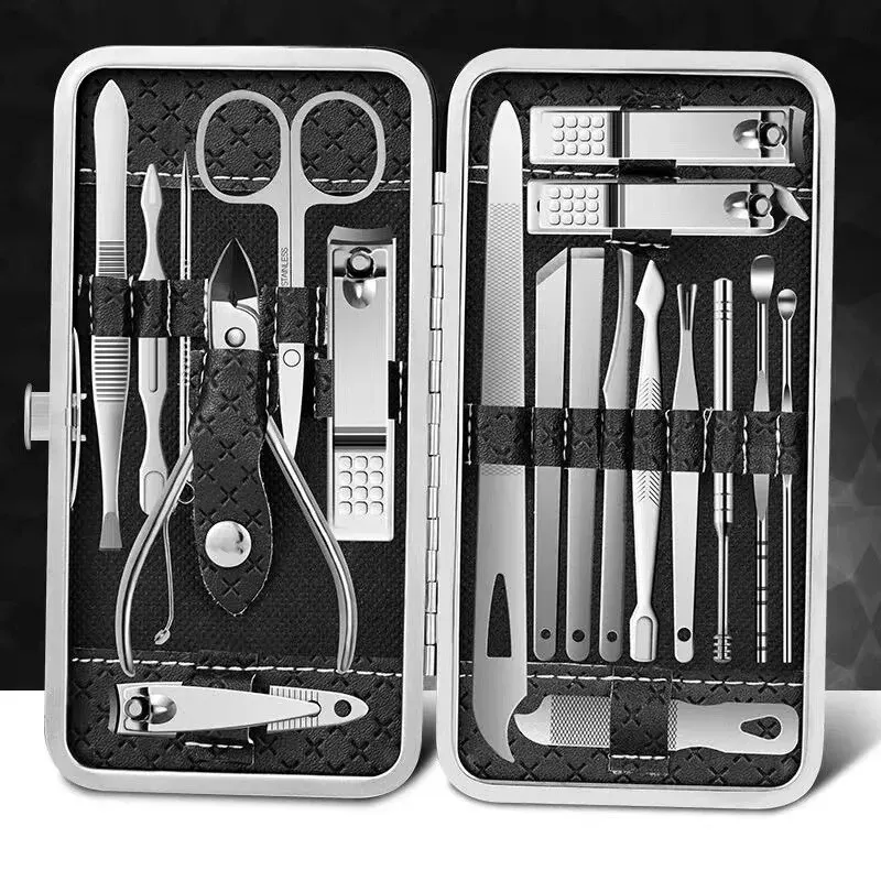 Nail Cutter Set Stainless Steel Nail Clippers Set Grooming Tool With Portable Case Manicure Art Tool Nails Cut