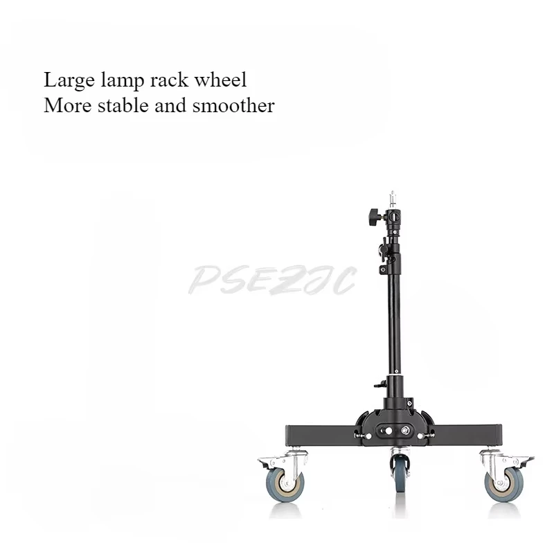 Photography Heavy-duty Ground Light Frame with Pulley Folding All Metal Live Broadcast Room Fill Light Three Legged Low Bracket