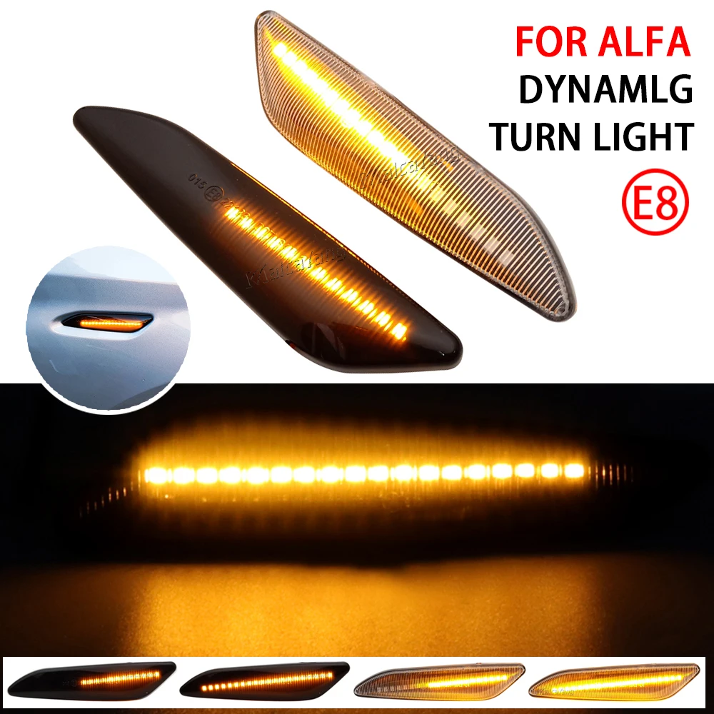 

LED Sequential Flashing Side Marker Lamp For Alfa Romeo 156 147 Dynamic Turn Signal Light For Fiat Tipo Lancia Delta 3 Ypsilon