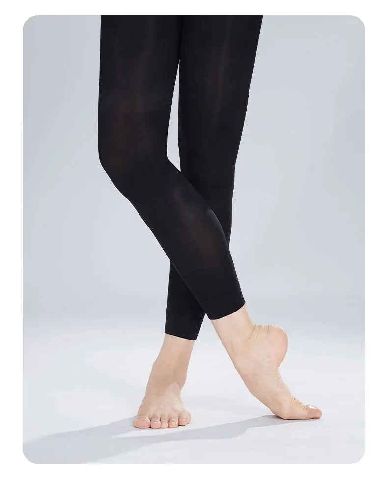 Ballettstrumpfhose Mädchen Damen 60D Knöchelhose Tanzstrumpfhosen Leggings für Prüfung und Praxis – Detail 7