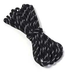 Colorful 5mm Braided Polyester Nylon Cord - 5 Yards for Crafting & DIY Projects (Black)