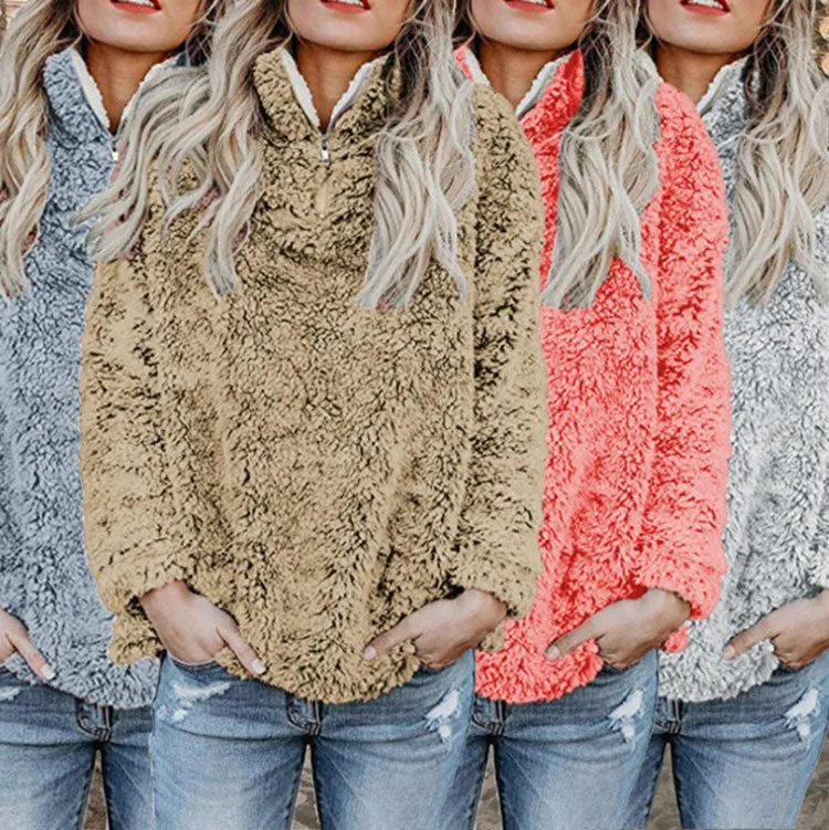 

2023 Autumn/Winter Fashion High Neck Long Sleeve Zipper Women's Top Coat