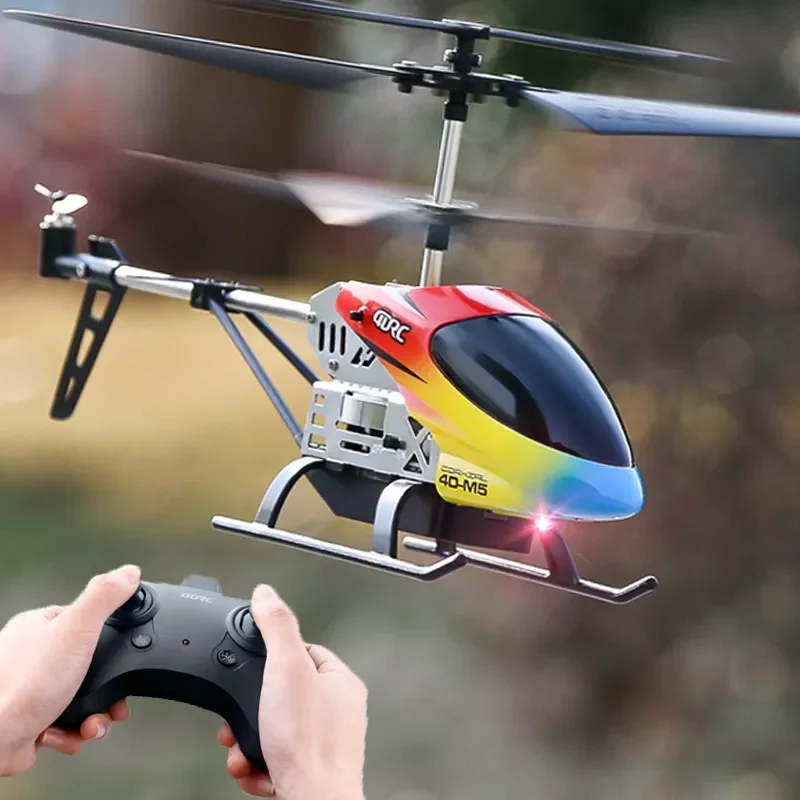 M5 Remote Control Helicopter Altitude Hold 3.5 Channel RC Helicopter with Gyro and LED Light Drone Toy