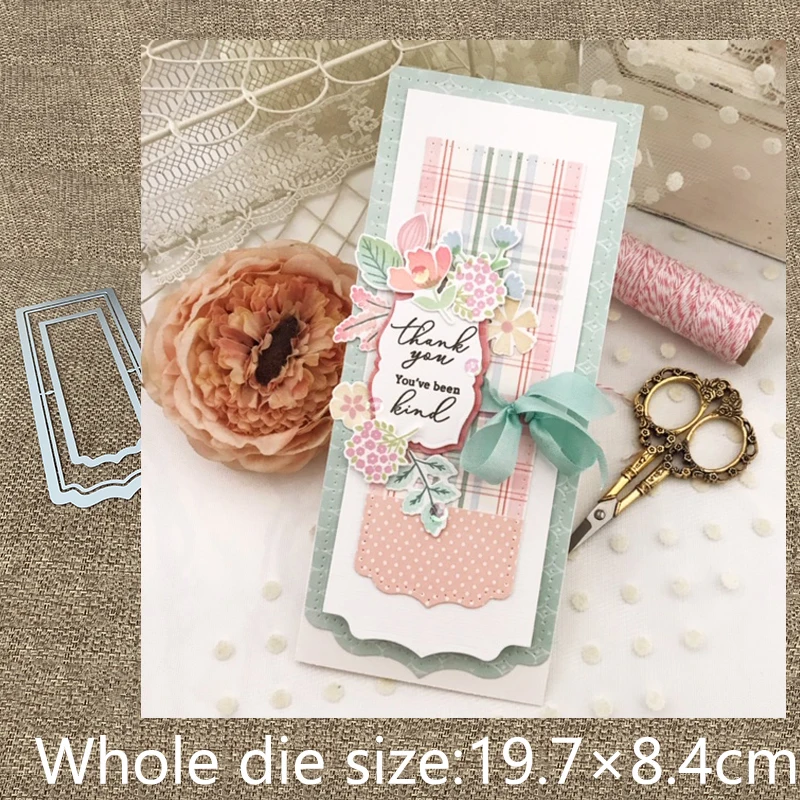 Xldesign Craft Metal Cutting Dies Stencil Mold 3pcs Label Frame