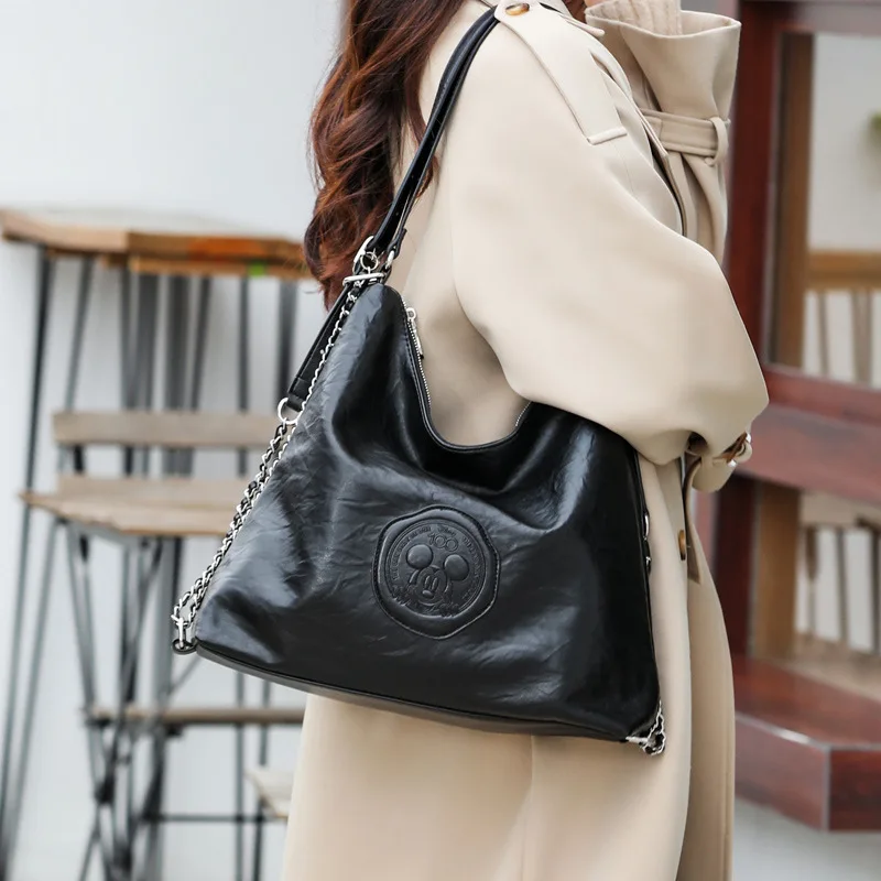 Disney Mickey Purses and Handbags Luxury Tote Bags for Women Large Capacity Kawaii Crossbody Shoulder Bag Anime Case Cute Wallet