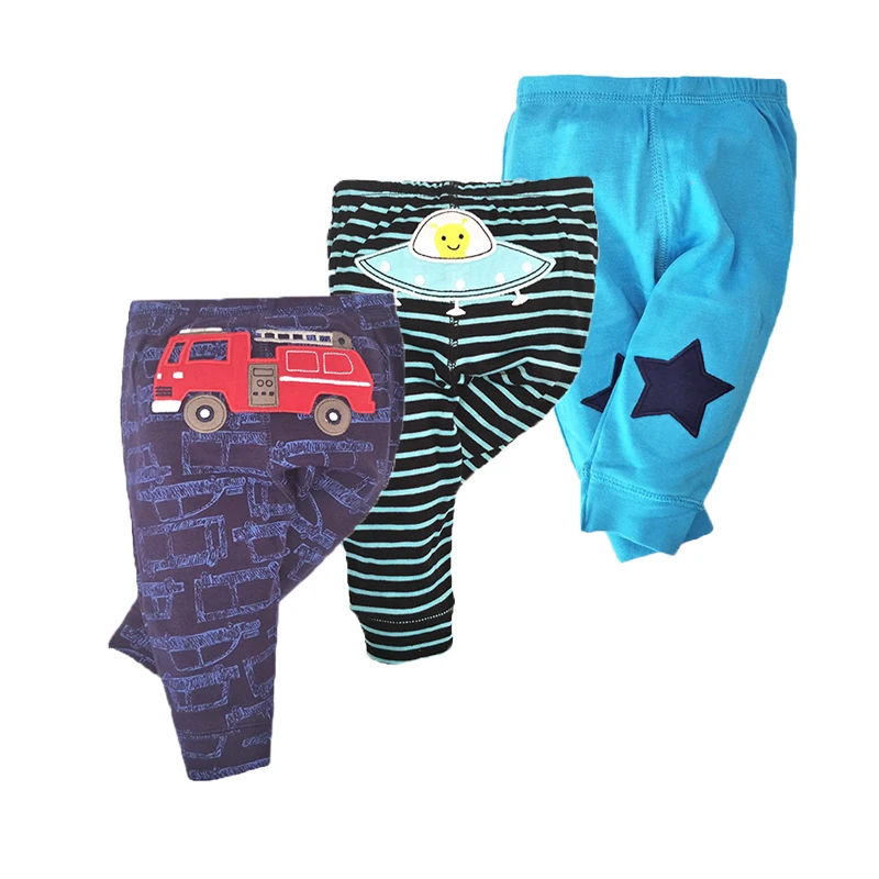 Baby Boy PP Trousers Cartoon Soft Infant Pants 3Pieces Newborn Baby Print Girl Leggings Four Seasons Cotton Pants 0-3Y