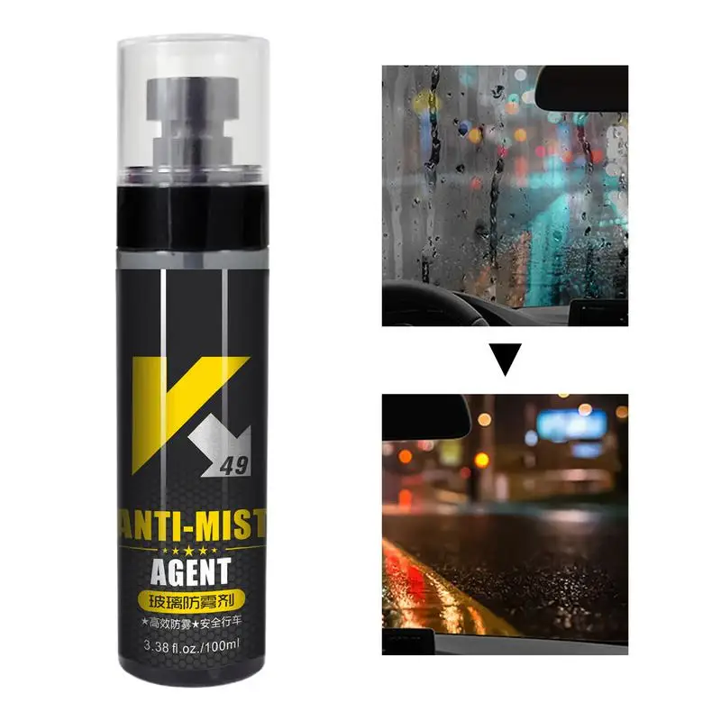 

Glass Defogger Spray For Car Anti Fog Agent Effective Quick Multifunctional 3.38 Fl. Oz Car Defogger Spray To Improve Driving