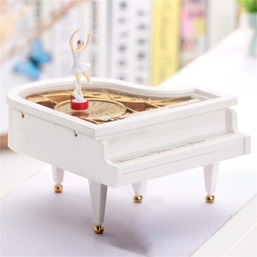Classic Dancer Music Box Hand Crank Musical Boxes Romantic Classic Piano Model Dancing Ballerina Music Box Girl Birthday Gift Music Box