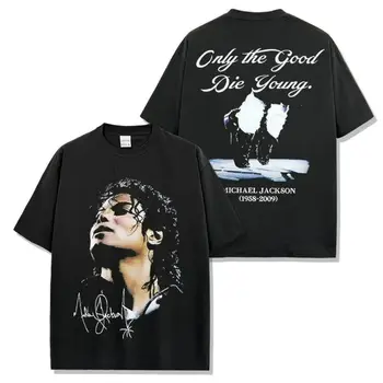 Vintage Rock Hip Pop T-shirt Vintage Michael Jackson Music Tee Summer Casual Loose T-Shirt Sports Clothing Y2k Tee Unisex 1