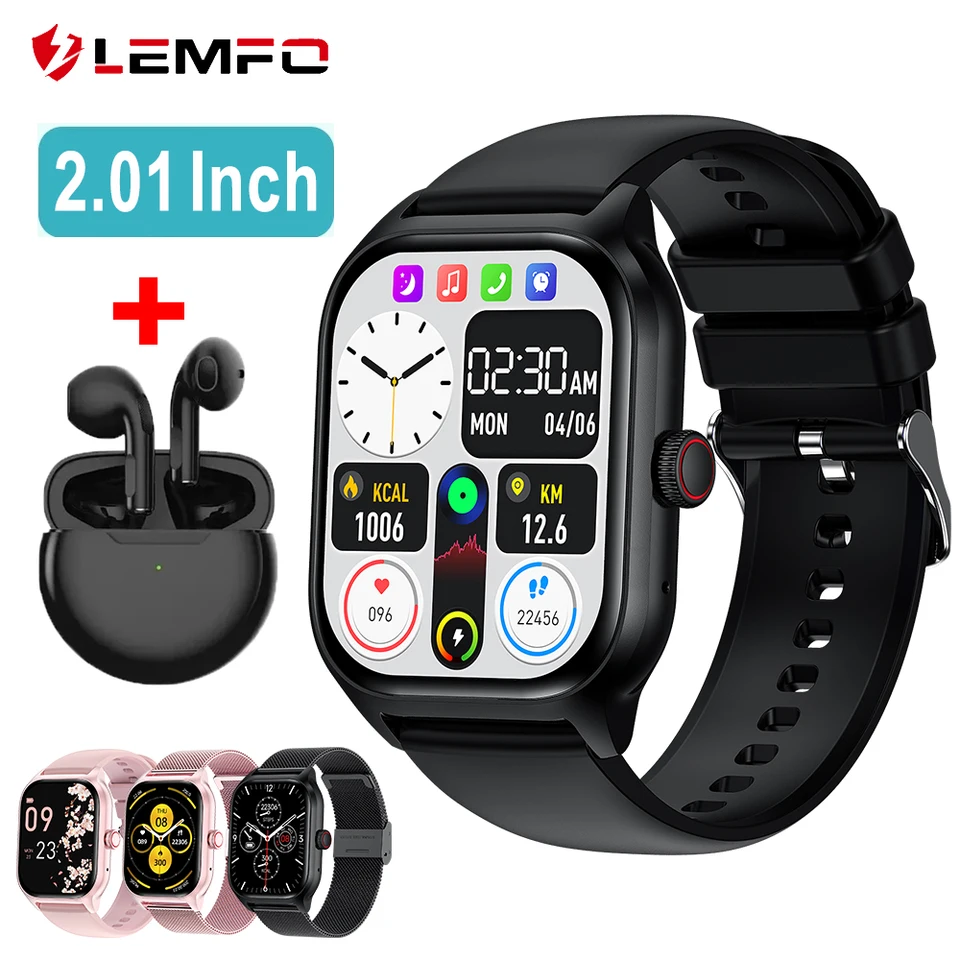 LEMFO LT10 スマートウォッチ 2024 Android ギフト Bluetooth 通話 