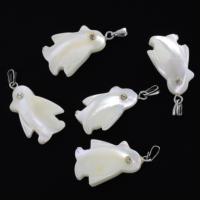 Shell Beads Mother of Pearl Love Cross Fish Animal Style Pendant Charms Beads for Necklace Earring DIY Jewelry Making