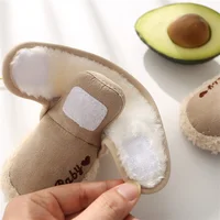 Plus Velvet Thick Warm Baby Shoes Winter Cashmere Soft Comfortable Infant Girls Boys Anti-Slip Newborn Baby Crib Shoes 6