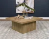 Zetta Square Cocktail Living Room Coffee Table Engineered Eco-Friendly Look Laminate Veneer Rustic Farmhouse Mango Brown 708068 6