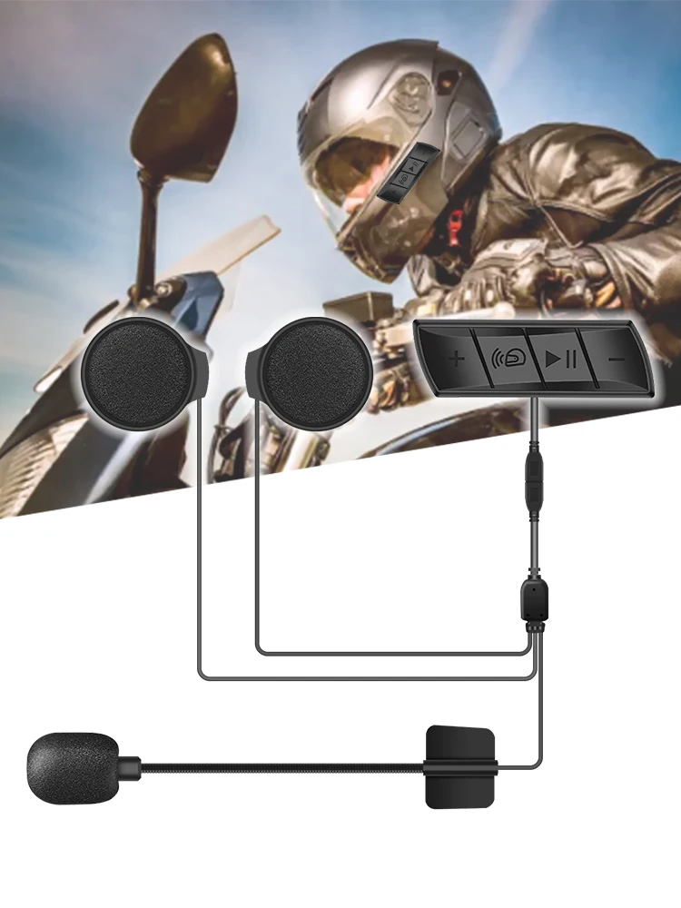 

Helmet Headset Smart Bluetooth Speaker Cordless Earphone Microphone Kit Stereo FM MP3 Player Waterproof Motorcycle Accessories