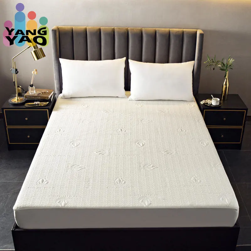 

Высококачественный водонепроницаемый наматрасник из бамбукового волокна, полноразмерный жаккардовый чехол для кровати, простыня с защитой от клещей, без наволочки