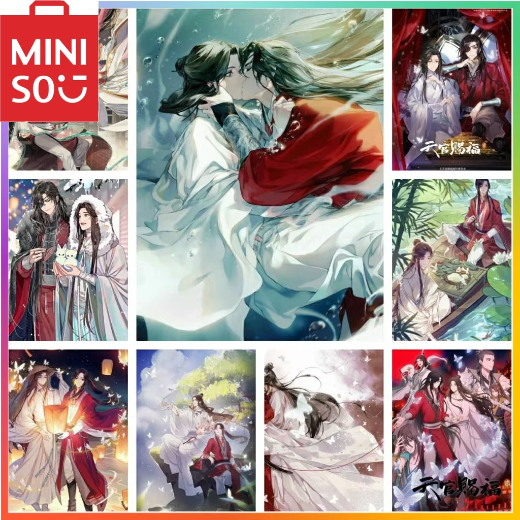 MINISO Oil Painting By Numbers KitsÂ Anime Heaven Official's Blessing Number Drawing Canvas DIY Pictures By Numbers Home Decor