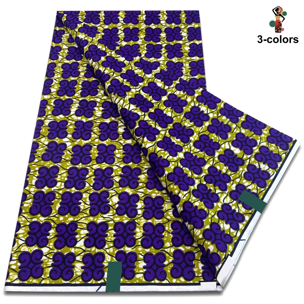 African wax fabric 100% Cotton Ghana Style Pagne Sewing