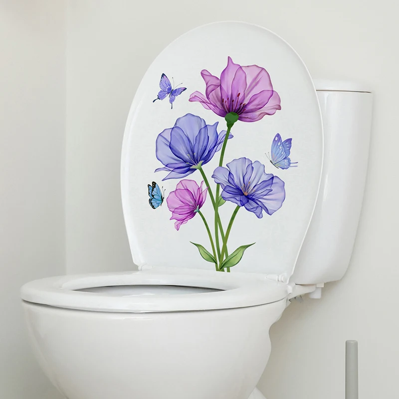 

20x30cm Butterfly Toilet Sticker Butterfly Wall Sticker Detachable Self-adhesive Pvc Sticker Home Decoration Sticker
