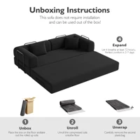 Convertible Floor Sofa Bed with Fixed-Shape Frame,  5-in-1 DIY Combination Modular Sofa,  for Living Room Bedroom Playroom 5