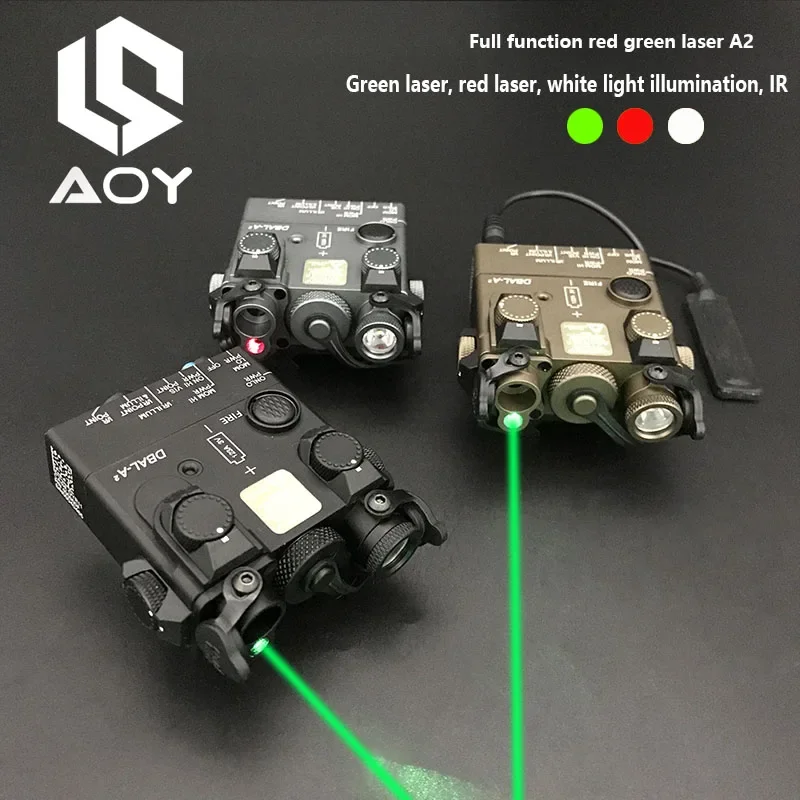 SOTAC All Metal DBAL-A2 Red/Green IR Laser Indicator Fit 20MM Rail Hunting Light Weapon Airsoft NGAL Perst-4 OTal Laser