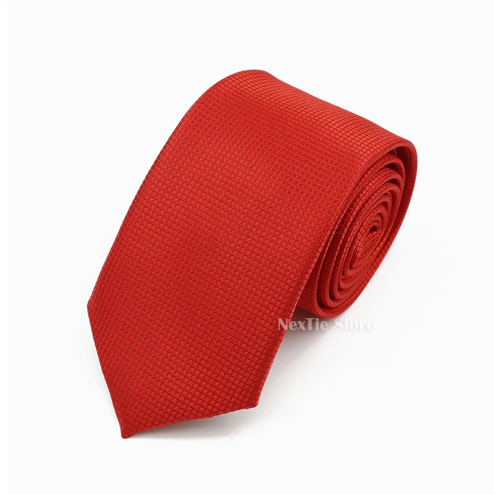 Klassische Herren- und Damen-Krawatte, einfarbig, 6 cm, Polyester, Hochzeitskrawatte, formelle Business-Krawatte, einfache Accessoires, Geschenk – Detail 1