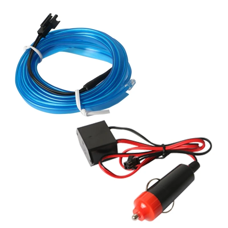 Auto Led Lights Strip Car Interior Lighting Garland El Wire Neon Light Rope Tube Line Flexible Ambient Lamp Car Accessory 12V