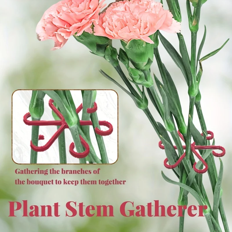 4 Piece Set Of Plant Stem Clips For Indoor Climbing Plants Plastic Plant Stands Flower Stem Gathering Clips Gardening Tools