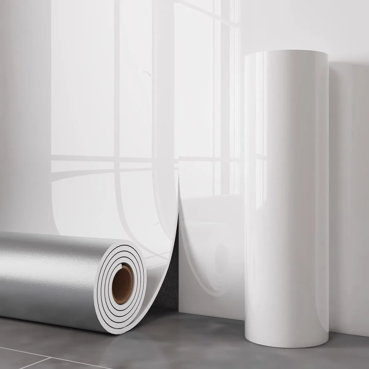 Papier peint - M01 - Brick White - Autocollant de sol en marbre