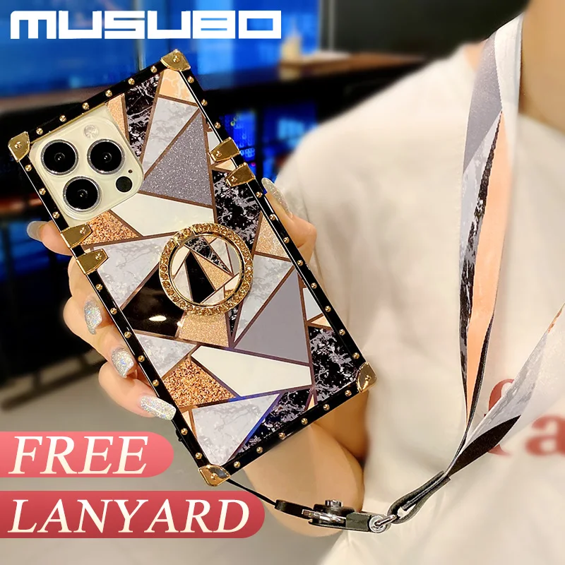 Musubo роскошные чехлы для iPhone 13 MINI 12 Pro MAX 11 PRO X XS XR XSMAX 7 8 PLUS SE Fundas защитный мягкий