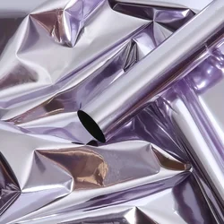 Reflective Sky Mirror Floral Bouquet Packaging Paper - 5 Sheets (PURPLE)