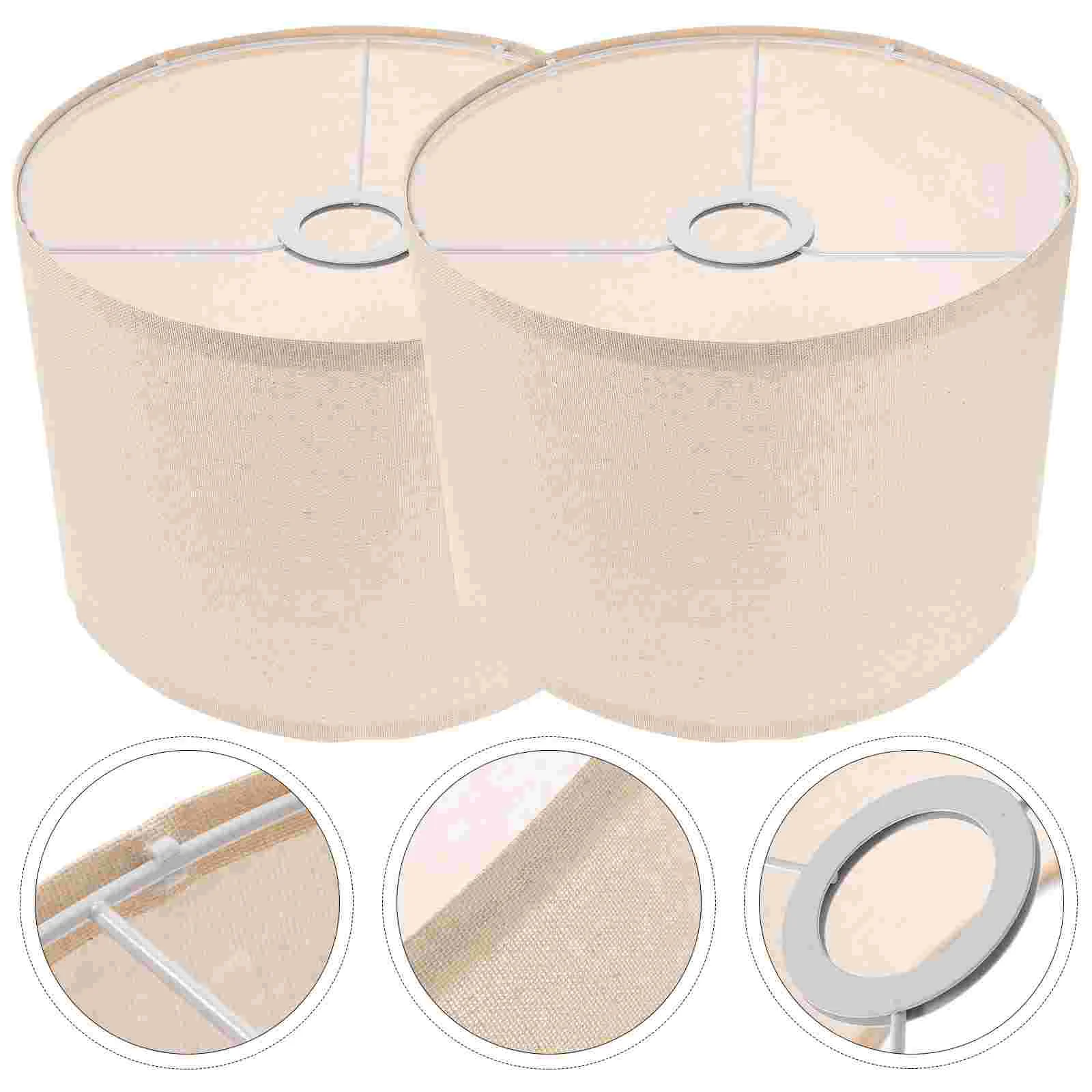 

2 Pcs Lamps Lampshades for Floor Linen Fabric Table Desk Vintage Modern Bedside